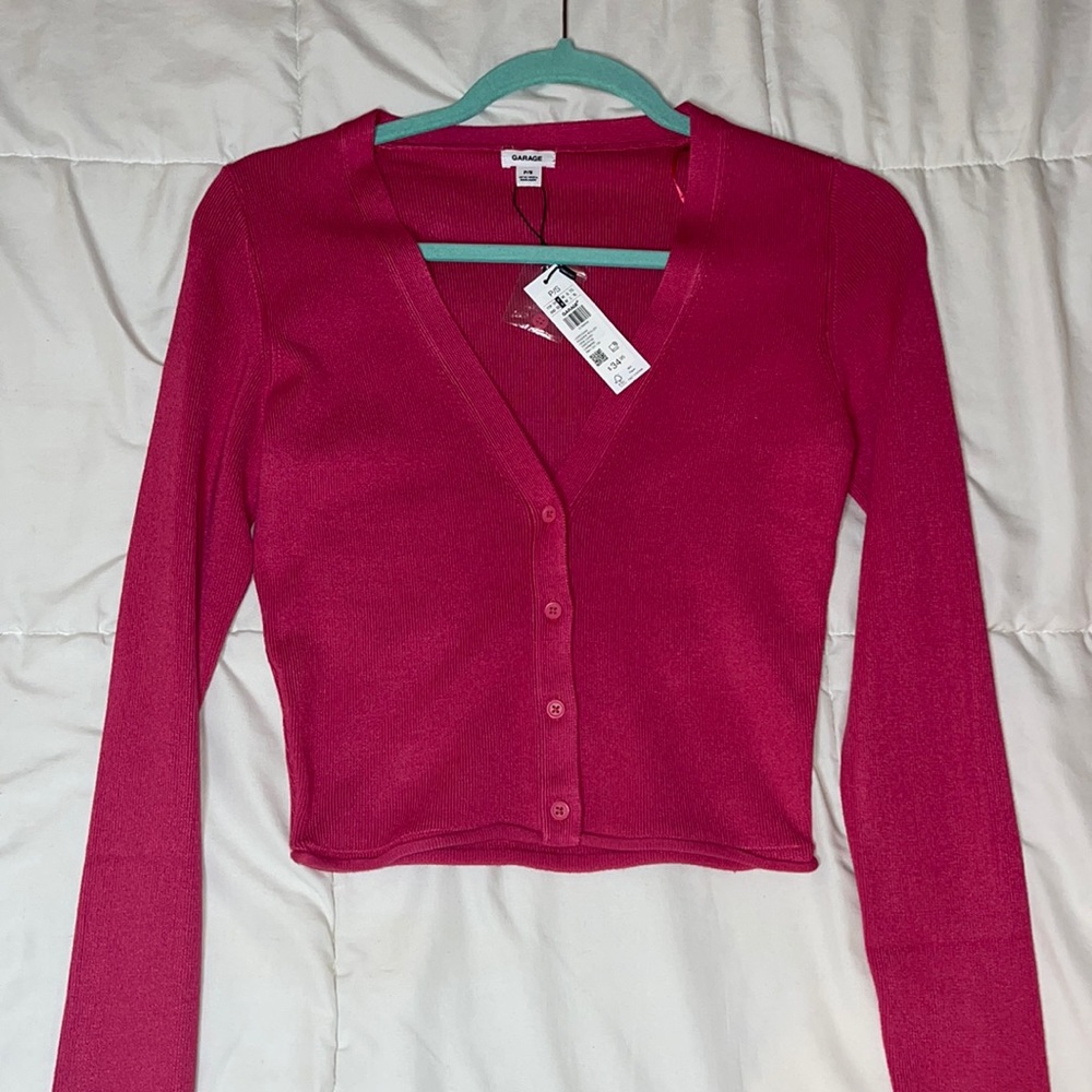 hot pink garage sweater